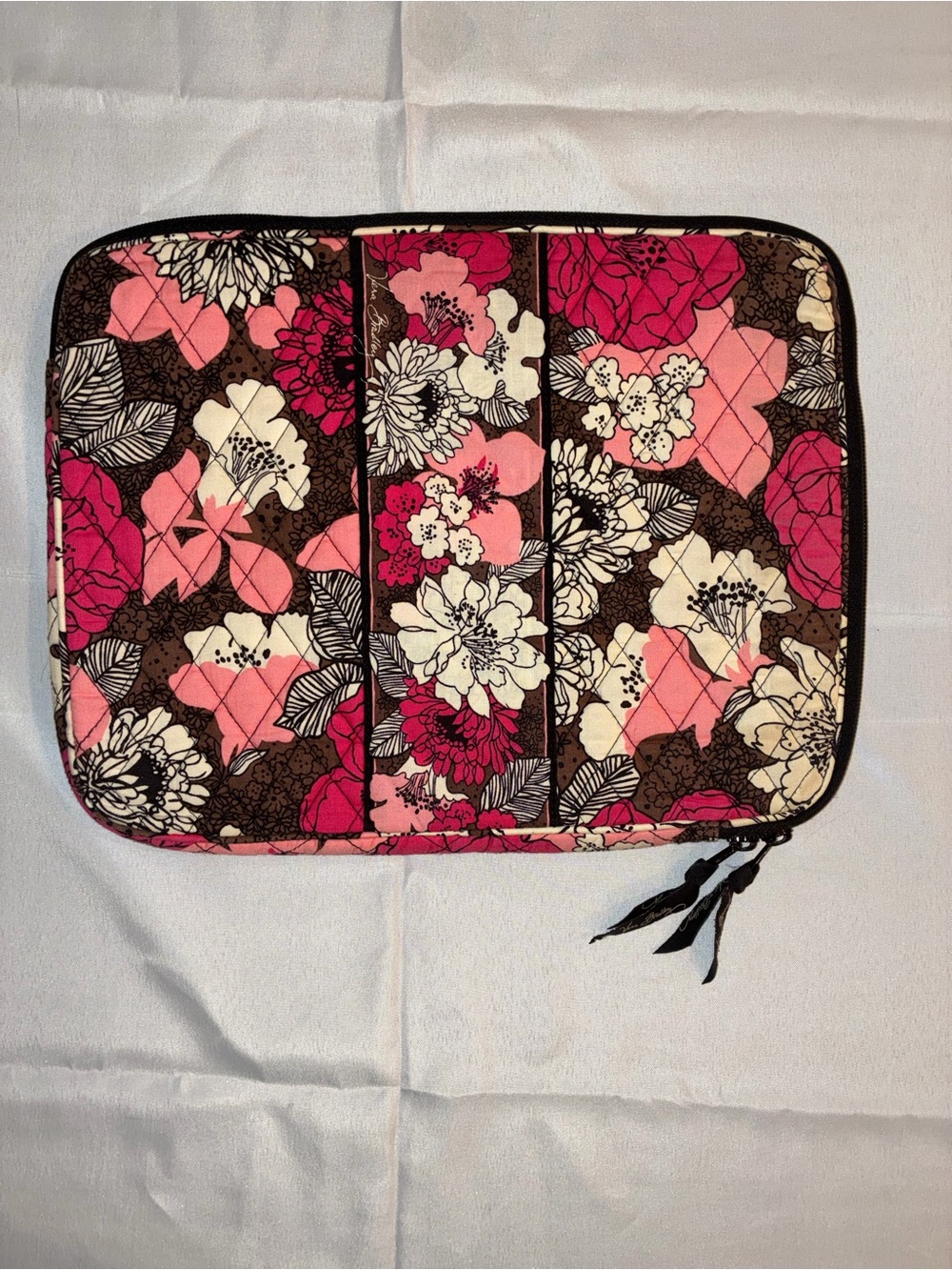 Vera Bradley Quilted Tablet Sleeve Case in Mocha Rouge *Retired* - Picture 2 of 6